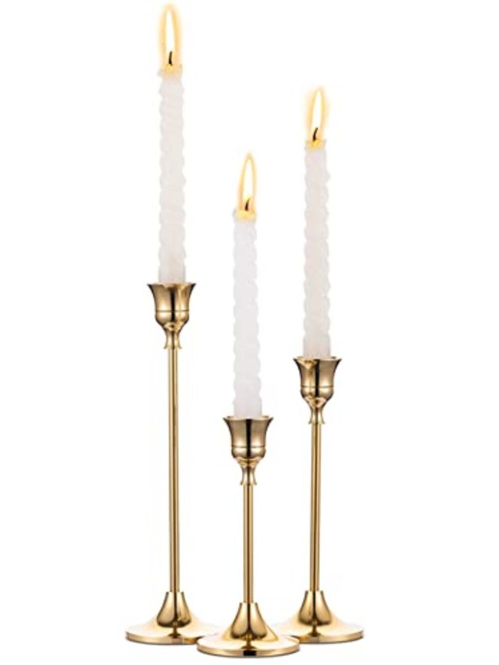 New - Candlestick Holders Taper Candle Holders, Set of 3 Candle Stick Holders